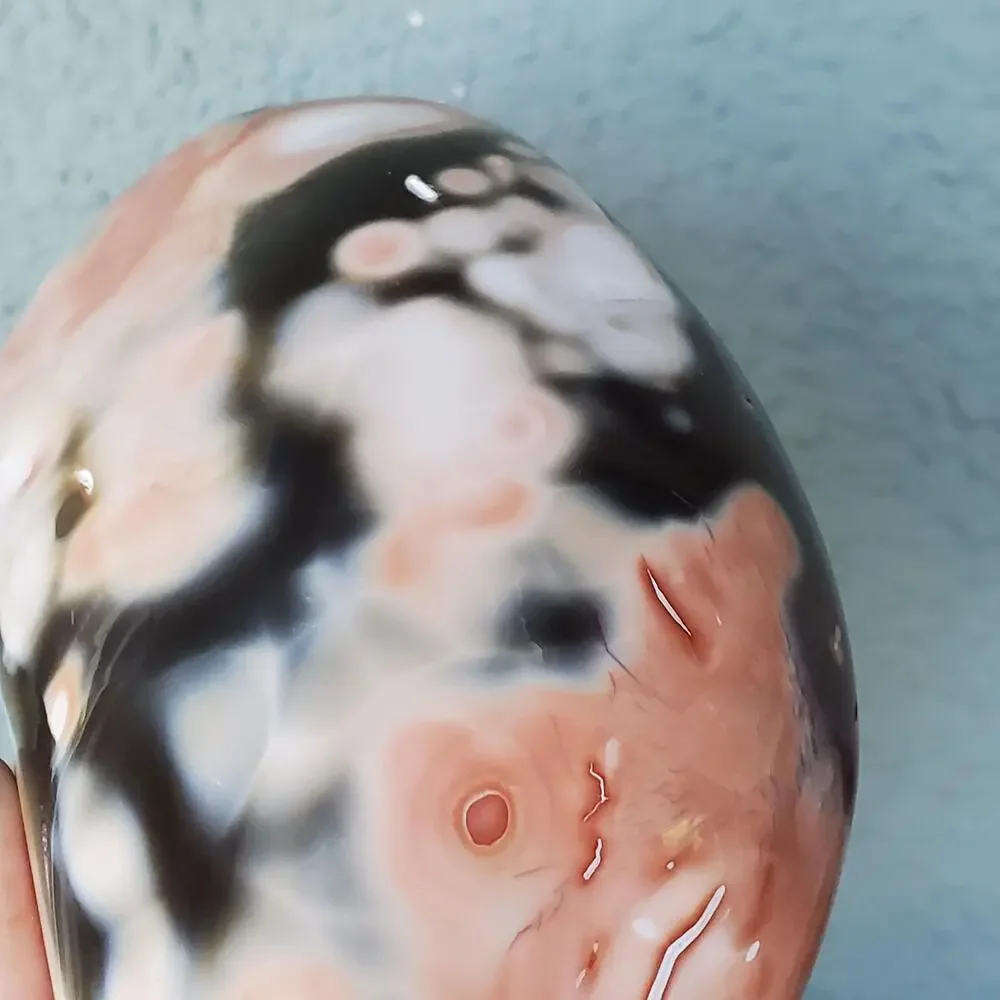 Pink Orca Agate Carnelian White Pink Stone Flowers Crystal Specimen 536 grams